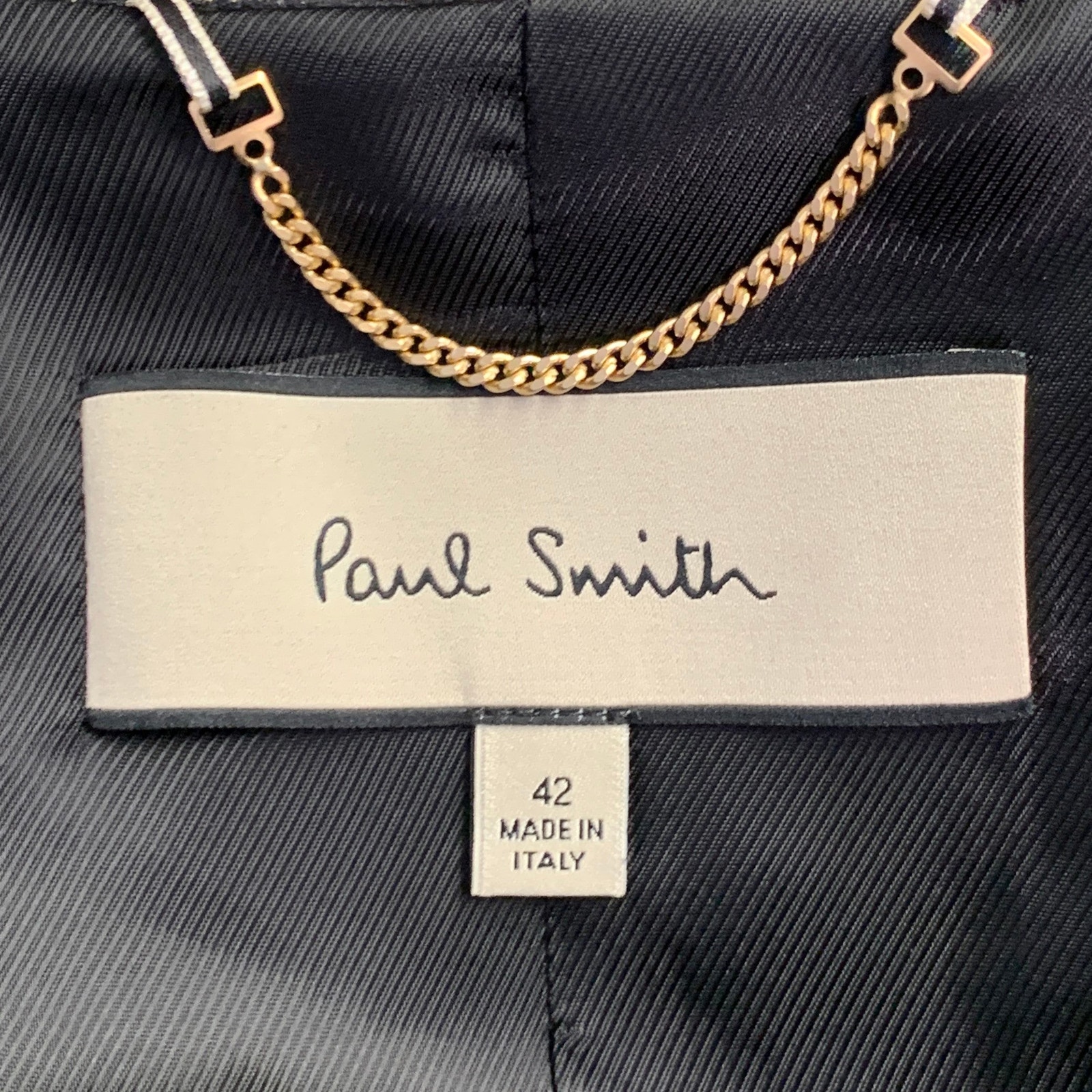 Paul Smith Size M Black Metallic Gold Wool Blend Single Button Jacket Blazer — image 5 of 8